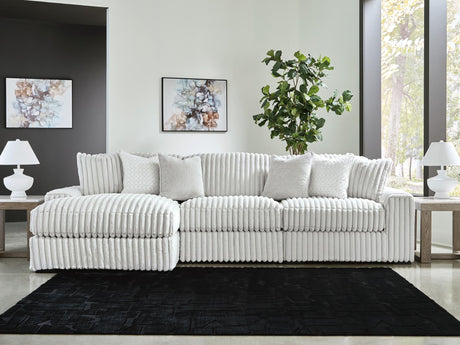 Stupendous Alloy 3-Piece Sectional with Chaise sofa, front angled view