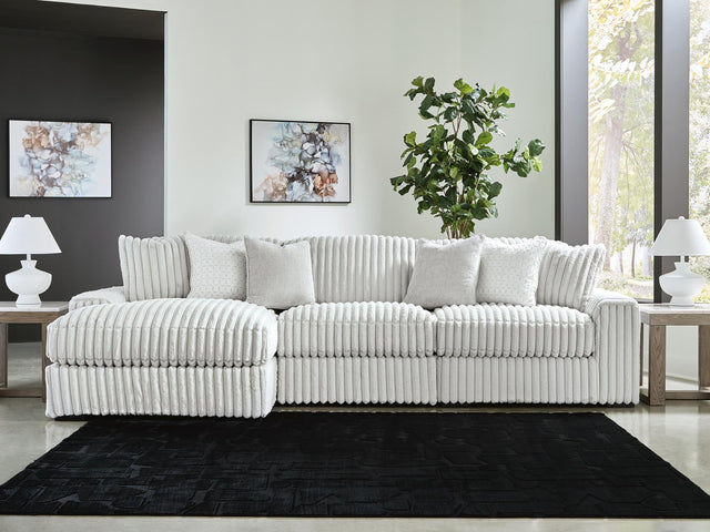 Stupendous Alloy 3-Piece Sectional with Chaise sofa, front angled view