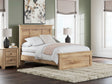 Makidern Tan Full Panel Bed front view
