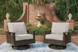 Monterey dark brown outdoor sofa set front view