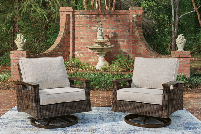 Monterey dark brown outdoor sofa set front view
