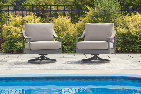 Ocean Gray outdoor sofa angled view