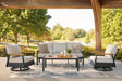 Carmel Highlands dark brown outdoor sofa, front view