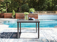 Rocky Creek Gray Outdoor Dining Table, angle view
