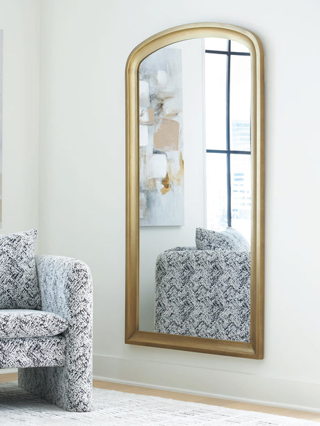 Fintan Gold Finish Floor Mirror front view