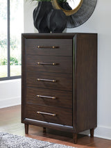 Dantenton Merlot Chest of Drawers front view
