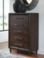 Dantenton Merlot Chest of Drawers front view