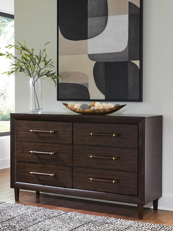 Dantenton Merlot 6-Drawer Dresser front view