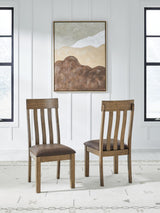 Urbinforte light brown dining chair front view