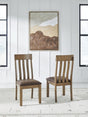 Urbinforte light brown dining chair front view