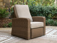 Laguna Heights Beige Outdoor Recliner, front angle view