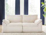 Fannin Ivory Chenille corner sectional chair front view