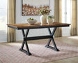 Wildenauer brown and black counter height butterfly extension table front angle
