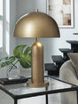 Wendfield antique gold finish table lamp front view