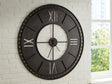 Lytle Antique Brown Wall Clock front view