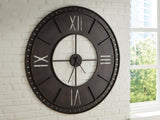Lytle Antique Brown Wall Clock front view