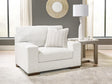 Hartside Oversized Chair in frosted performance fabric, angled view
