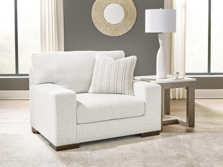 Hartside Oversized Chair in frosted performance fabric, angled view