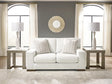 Hartside Chenille Loveseat in frosted fabric front angle