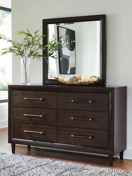 Dantenton Merlot dresser and mirror front view