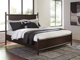 Dantenton Merlot King Panel Bed front view