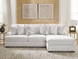 Misty-Lakes Chalk 2-Piece Sectional Sofa with chaise, front view
