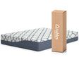 Gum Gray and White Plush Memory Foam Queen Mattress side angle