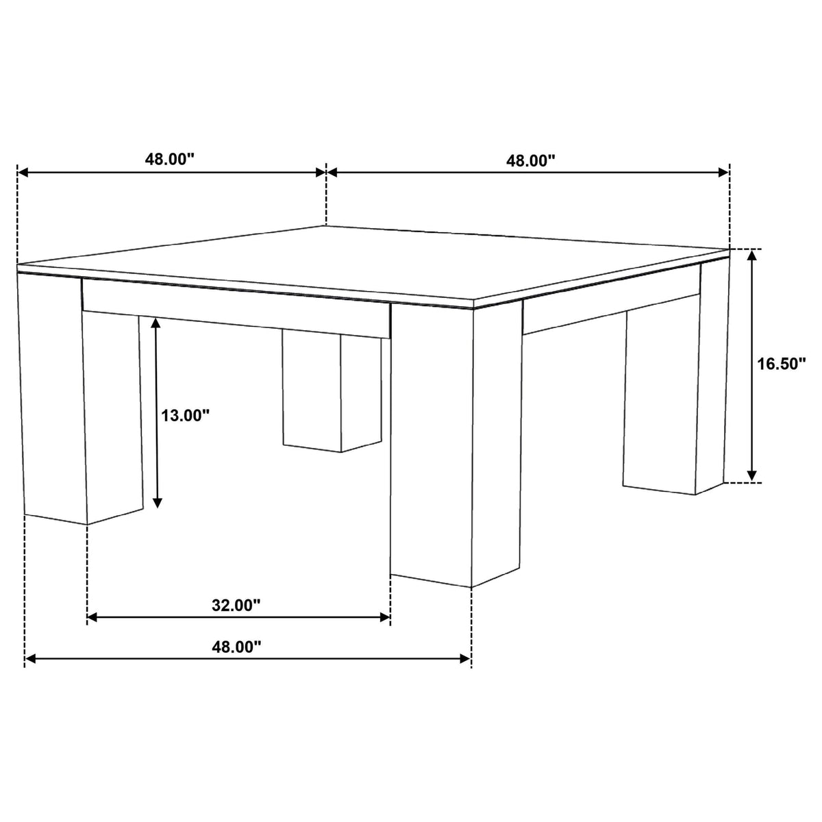 Butte Square Mango Wood Coffee Table Natural — product image 6