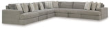 Avaliyah Ash Chenille 7-Piece Sectional sectional sofa main view