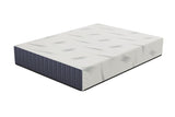 Cloudair White Blue Hybrid Plush King Mattress angled side view