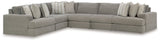 Avaliyah Ash Chenille 6-Piece Sectional sofa main front view