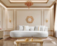 Sophia Ivory Boucle Chaise Lounge front view