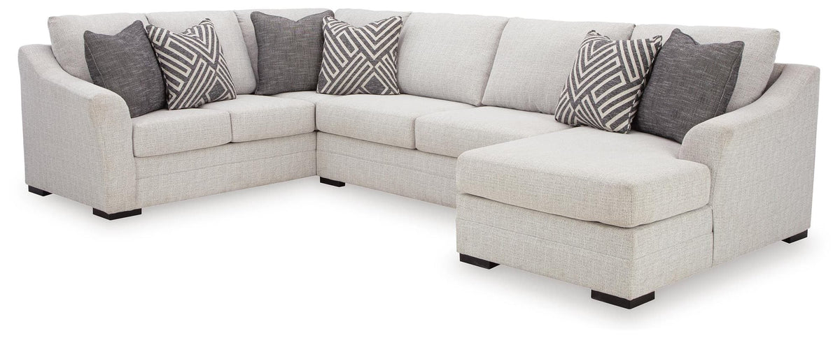 Koralynn Stone 3-Piece Sectional with Ottoman — product image 3