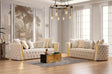 Sofia ivory velvet sofa main view