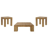 Butte 3-Piece Mango Wood Coffee and End Table Set Natural — product image 2
