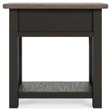 Tyler Grayish Brown/Black Creek 2 End Tables — side view