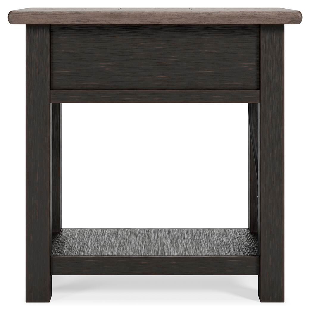 Tyler Grayish Brown/Black Creek 2 End Tables — side view