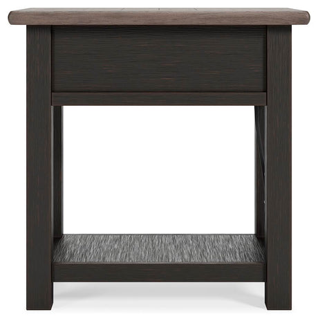 Tyler Grayish Brown/Black Creek 2 End Tables — side view