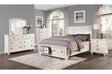 Laurelin White Sleigh Storage Bedroom Set bed front view