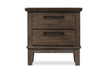 Gray Fabric Tufted Bedroom Set bed side view