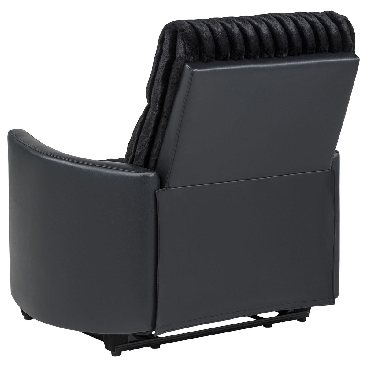Madden Corduroy Upholstered Track Arm Manual Recliner Black — product image 7