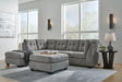 Marleton Gray 2-Piece Sleeper Sectional with Ottoman — product view