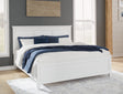 Fortman White King Panel Bed front angle
