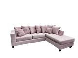 Kora Pink Fabric 2-Piece Sectional Sofa with Chaise view 4