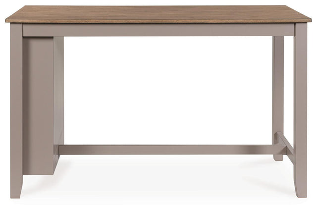 Harperfeld Natural/Gray Counter Height Dining Table — front view