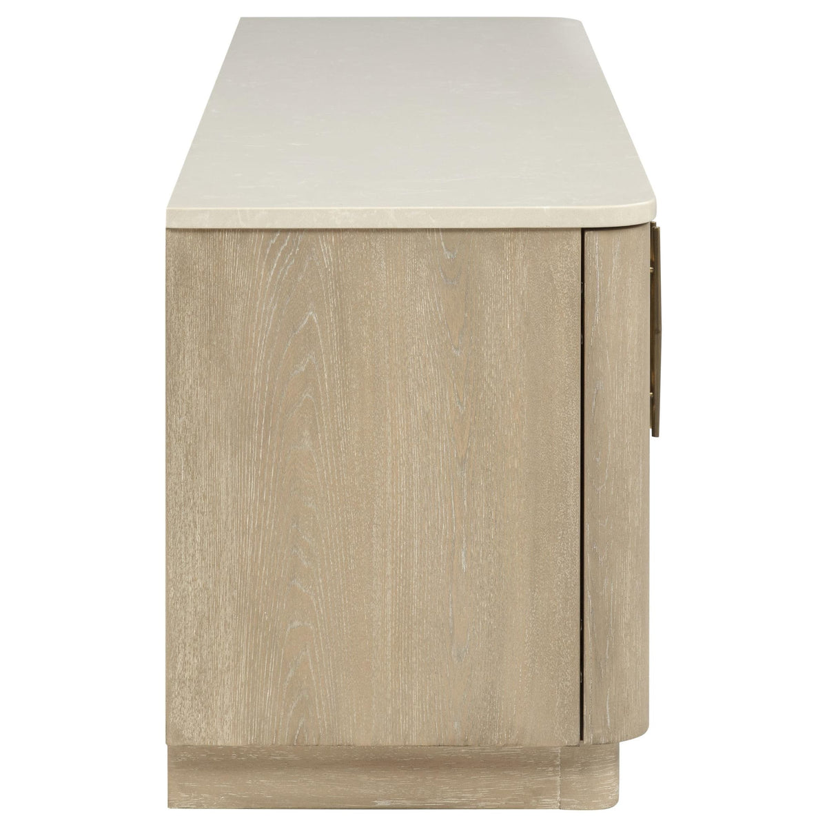 Lucaire 4-Door TV Stand for TVs up to 77 Inches Honed Cream and Sandstone — product image 7