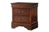 Mayville Brown Cherry Bedroom Chest drawer detail