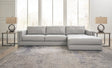 Amiata Glacier Leather 2-Piece Sectional Sofa with Chaise main view