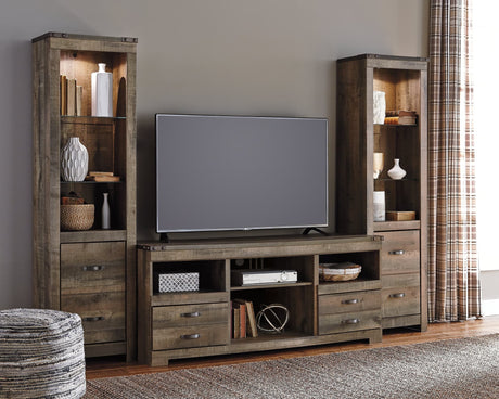 Trinell Brown 3-Piece Entertainment Center front view
