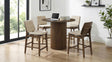 Hamlyn 5-Piece Round Wood Counter Height Dining Set Cream and Walnut — product view